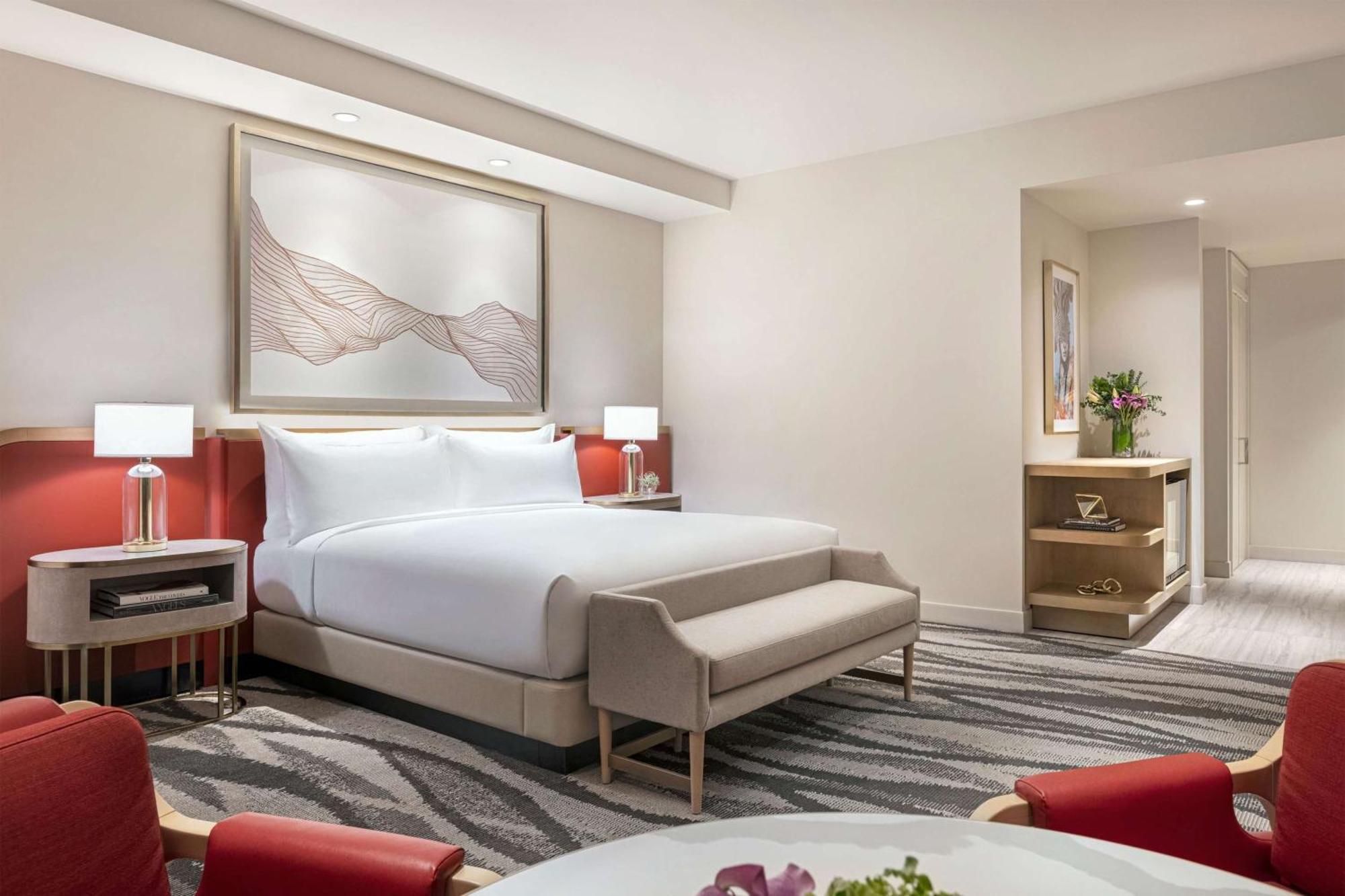 Conrad Las Vegas At Resorts World Kültér fotó A bedroom at the hotel