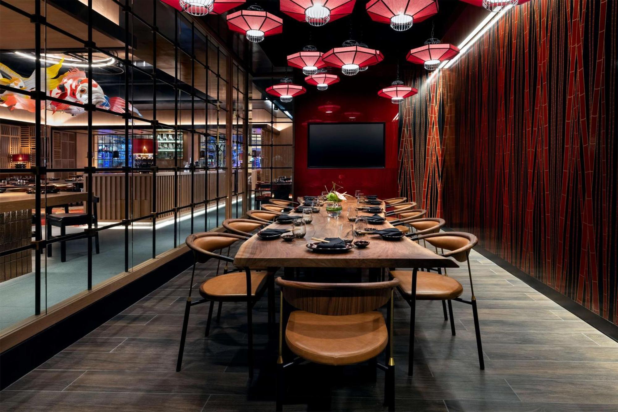 Conrad Las Vegas At Resorts World Kültér fotó Private dining room at the restaurant